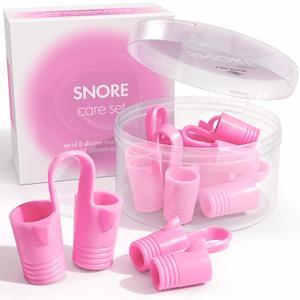 Nasal Dilators for Sleeping  Internal Anti Snoring Nose Vents (8 Pairs, 4 Sizes)  Snore Stopper to Help Reduce Snoring from Nasal Congestion  Opens Nostrils for Breathing  Deviated Septum Support (Pink)
