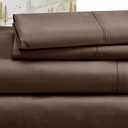 California Design Den Queen Sheet Set - Soft 300 Thread Count Sateen, Natural 100% Cotton Sheets for Queen Size Bed with Deep Pockets, Cooling and Durable Bedding Set - Warm Chocolate Brown