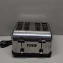 PYY Commercial 4-Slice Toaster for Restaurant - 1.57 Inch Wide Slots, Stainless Steel Body, 6-Level Browning Setting, Removable Crumb Tray, 1800W (225 Slices/Hour) - Ideal for Bread, Bagels, Breakfast (gray)