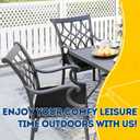 AAAAAcessories Outdoor Seat Cushions for Chairs, Waterproof, Fade-Resistant, 20" x 20" x 3", Patio Furniture Replacement Cushions, Set of 2, Charcoal Black