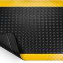 NORTHSKY Olympia Anti Fatigue Mat Industrial, Standing Mat, Yellow Border Safety, 3 x 2 ft, 15/16" Thick, Advanced High-Density Memory Foam, for Workshop Workstations, Laboratory Benches