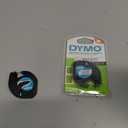 DYMO Authentic LT Plastic Labeling Tape for LetraTag Label Makers, 1/2" (12mm), Black Print On White Tape, 6-Pack