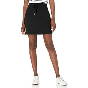 Amazon Essentials Women's Terry Cotton and Modal Drawstring Sweatshirt Skirt (Previously Daily Ritual), Black, X-Large