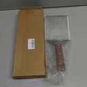 Extra Wide Spatula, Large Metal Spatula with Full Tang Wooden Handle & Beveled Edges for Skillets, Griddles & Grills, Pancake Flipper Turner, Smash Burgers Turner, 6 x 5-inches