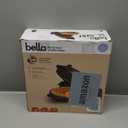 bella Flip-n-Store Waffle Maker, EverGoodTM Ceramic Nonstick Coating, Fits-anywhereTM Kitchenware, Power Indicator Light & Touch Handle, 7 Wide & 1" Deep Plates, 1000 Watt, Plum