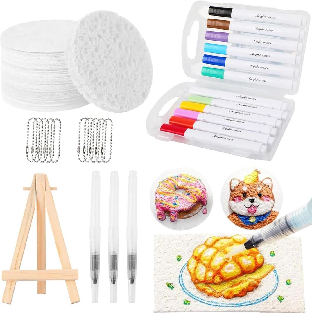 2025 Magic Puffy Paint, 3D Drawing Magic Canvas Sponge Texture Painting Kit, DIY Bubble Drawing Pens Art Supplies
