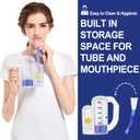Breathing Exercise Device for Lungs, Lung Exerciser Device  5000ml Volumetric Deep Breathing Trainer with Flow Rate Indicator for Respiratory Health & Recovery (Transparent)