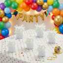 Aluminum Foil Balloon Weights for Parties (12 pcs) - 0.31lb (140g) Each - Premium Balloon Anchors for Birthday, Wedding, Dinner, Indoor & Outdoor Decorations(White 12pcs)