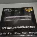 Region Free DVD Player, 1080p HDMI Upscaling, Compact Multi-Format CD/DVD/USB Player for Smart TV, Plays All Region DVDs & Multi-Format, HDMI/RCA Cables & Remote Included for Home TV (Black)