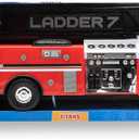 Mighty Fleet Titans 29" Jumbo Toy Fire Truck Realistic Flashing Lights, Siren Sounds & Extendable Rotating Ladder Durable, Interactive Vehicle Toy for Kids Ages 3+, Large
