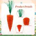 DoubleFill 12 Pcs Easter Carrot Decoration 10.6" 7.5" 3.5" Artificial Fake Carrots Tabletop Multisize Spring Easter Bunny Ornament for Basket Filler Hunting Party Tree Farmhouse Fireplace DIY(No Base)