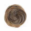 Donut Updo Accessory Hairpieces for Women Synthetic Space Bun Mini Claw Clip in Messy Fake Hair Bun Extensions Wig Elegant or Chic Look(Black Brown,1pc)