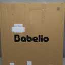 Babelio Baby Gate for Stairs, Kitchen & Doorways, No Bottom Bar| One-Handed Operation| Auto-Close| Hardware Mount (Drill Needed) Safety Dog/Pet Gate (Black - B17, 26-43" W, 28" H)