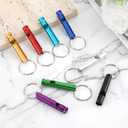 200 Pcs Emergency Whistles with Keychains, Aluminum Survival Whistle | Extra Loud Outdoor Safety Whistles Keychain Bulk, Safety Whistle Keychain Bulk for Camping, Sports, Running, Boating