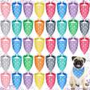 Frienda 20 Pieces Point Adjustable and Washable Dog Bandana Triangle Scarf Kerchiefs Dog Bib Accessories for Small to Puppy Cat(Polka Dots)