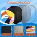 2 x niupipo Pickleball Paddles Set of 2/4, USAPA Approved Lightweight Pickleball Rackets, Durable Fiberglass Surface with Polypropylene Honeycomb Core, Cushion Grip and Carry Bag (1. Yellow & White)