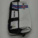 HURRICANE 16 inch Wide Mouth Tool Bag with Water Proof Molded Base with Extra Shoulder Strap, Upgrade Version, Racing theme-White, Multi Pockets, Large Inner Space