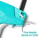 Stitch Gun for Clothes, Tagging Gun for Clothing, Micro Handheld Tag Gun Quick Stitch Sewing Gun, Portable Quick Clothing Fixer Hemming Tool Includes 6 Needles and 1000 Black White Fasteners (Lake Blue)