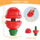 Dog Chew Toy with Bully Stick Holder, Non-Toxic Durable Interactive Puzzle Toy for Slow Feeding, Teeth Cleaning, and Training, Suitable for Large, Medium, Small Dogs, Red