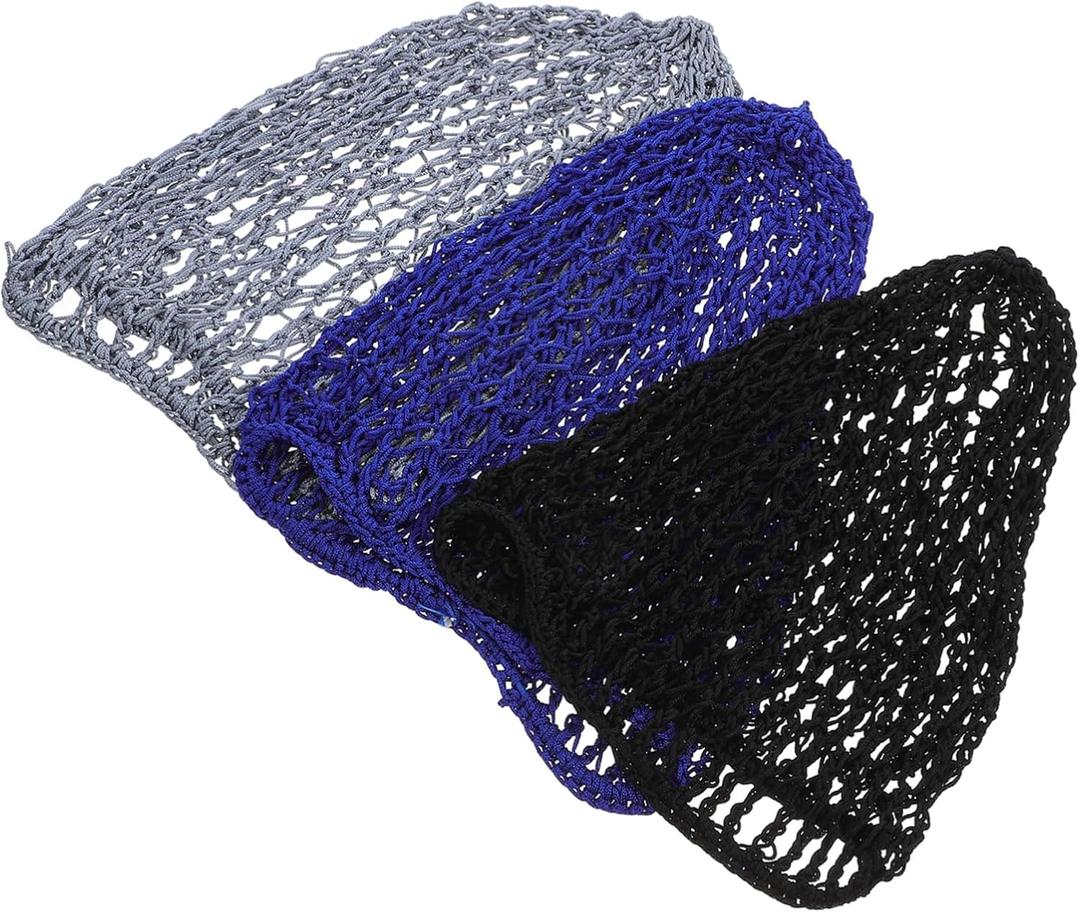 Veemoon 3pcs Girl Hair Net Cap Crochet Hair Net Cover Sleep Cap Home Use for Women
