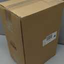 37oz Airtight Glass Square Storage Canisters with Bamboo Lids Set of 6 (1100ml) Striped Stackable Containers, Kitchen Jars for Pantry Noodles, Flour and Coffee beans (with Black Lable)