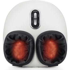 Nekteck Shiatsu Foot Massager Machine with Soothing Heat, FSA Eligible Air Compression Deep Kneading Therapy, HSA Massage Tools Improve Blood Circulation Foot Wellness, Fits Size Up to US 13 (Large, Beige)