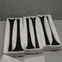 Roshtia 6 Pcs Eiffel Tower Vase Bulk 16 Inch Flute Vases Tall Glass Long Skinny Base Glass for Wedding Centerpiece Flowers Home Table Decorations Formal Dinners (Black)