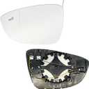 Heated Driver Left Side Mirror Glass Replacement for VW Passat 2016 2017 2018 2019 2020 2021 2022, without Auto Dimming, with Blind Spot Detection