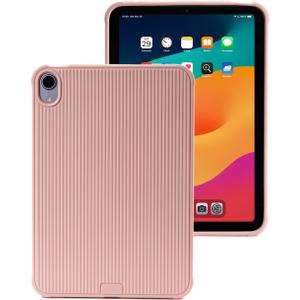 Mini 7/6 Case, Anti-Slip Textured Back Cover Protective Case with Pencil Holder for Apple iPad Mini (A17 Pro) 2024 / 6th Generation 2021, Shockproof Bumper Corners/Slim Fit (Millennial Pink)