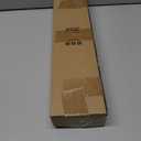 Black Curtain Rods 66 to 120 Inches(5.5-10 Feet),Decorative 3/4 Inch Diameter Drapery Rod Set with Square Finials,Size:36''-120'',Matte Black