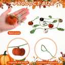 6.6ft Knit Pumpkins Garland for Fall Thanksgiving Decoration, Mini Colorful Knit Pumpkins Banner Hygge Decor for Autumn Halloween Fall Mantle Decoration, Cozy Gifts for Women(Brown)
