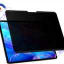 Magnetic Privacy Screen Protector for iPad Air 11 Inch 2024/2025 (M2/M3, 6th/7th Gen), Removable Anti Blue Light Glare Spy Private Filter, High Sensitive Bubble-Free Black Security Screen