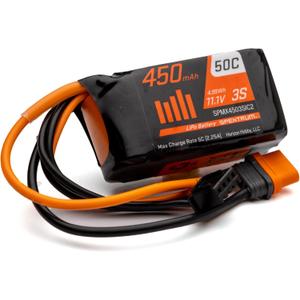 Spektrum 11.1V 450mAh 3S 50C LiPo Battery: IC2, SPMX4503SIC2