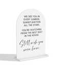 Wedding Memorial Sign Memory Table Sign for Wedding Clear Acrylic Decor In Memory of Sign for Ceremony Reception Event Party Decorations