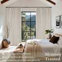 Extra Wide Blackout Curtains 70 x 108 Inches Long for Bedroom Living Room Neutral Farmhouse Pinch Pleated Double Layer Thick Linen Drapes Thermal Insulated with Back Tab for Large Windows 1 Panel