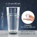 Volarium Drinking Glasses Set of 6, Premium Lead-Free Clear Iced Tea Glasses, Heavy Base Highball Glass Tumbler Set for Drinking Water, Cocktail, Juice, Milkshake, Coke, Soda, 12 oz