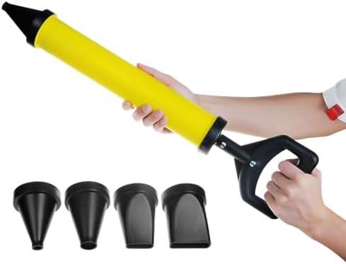 Mairuker Hand Caulking Grout Guns Tool Pump with 4 Nozzles, Mortar Cement Sprayer Machine for Repairing Brick Ceramic Tile Floor Gaps
