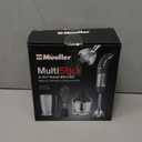 Mueller Multistick 5-in-1 Immersion Blender Handheld, 12 Speed Hand Mixer - Turbo Boost, Heaviest Duty Copper Motor, Titanium Blades Hand Blender, Milk Frother Wand, Whisk, Beaker, Chopper, Grey
