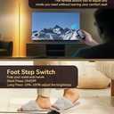 EDISHINE LED Corner Floor Lamp, Dimmable Standing Light with Remote, 7 Color Temperature 2700K-6000K, 57.5" Modern Floor Lamp for Bedroom, Living Room, Office, Gold