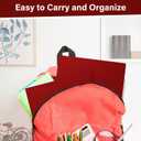 12-Pack Plastic Folders with Pockets and Prongs, 2-Pocket Folders with 3 Fasteners, Holds 8-1/2" x 11" Paper for School/Office/Home (Red)