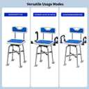 Heavy Duty 360 Swivel Shower Chair for Elderly, 550LB Bariatric Shower Bench with Adjustable Height & Padded Seat, Folding Stool for Inside Shower Bathtub Bathroom