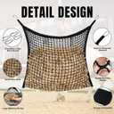 4 PCS Slow Feed Hay Net for Horses, Large Capacity Hay Bags for Horses Goats Sheep Donkey Trailer Full Day Feeding, Easy to Fill and Hang, Black, 35 x 31 Inch