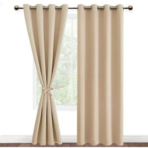 2 Piece Blackout Curtains , Thermal Insulated Anti-Warm Indoor Curtain Blackout Curtains, 50x60Inc