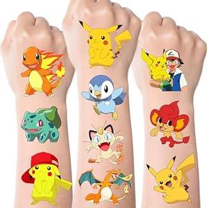 52Pcs Cute Monster Temporary Tattoos Stickers for Kids, Cool Birthday Party Favors, Cute Cartoon Decoration Sticker Gifts for Girl Boys Home Activity Class Prizes Carnival Christmas Rewards