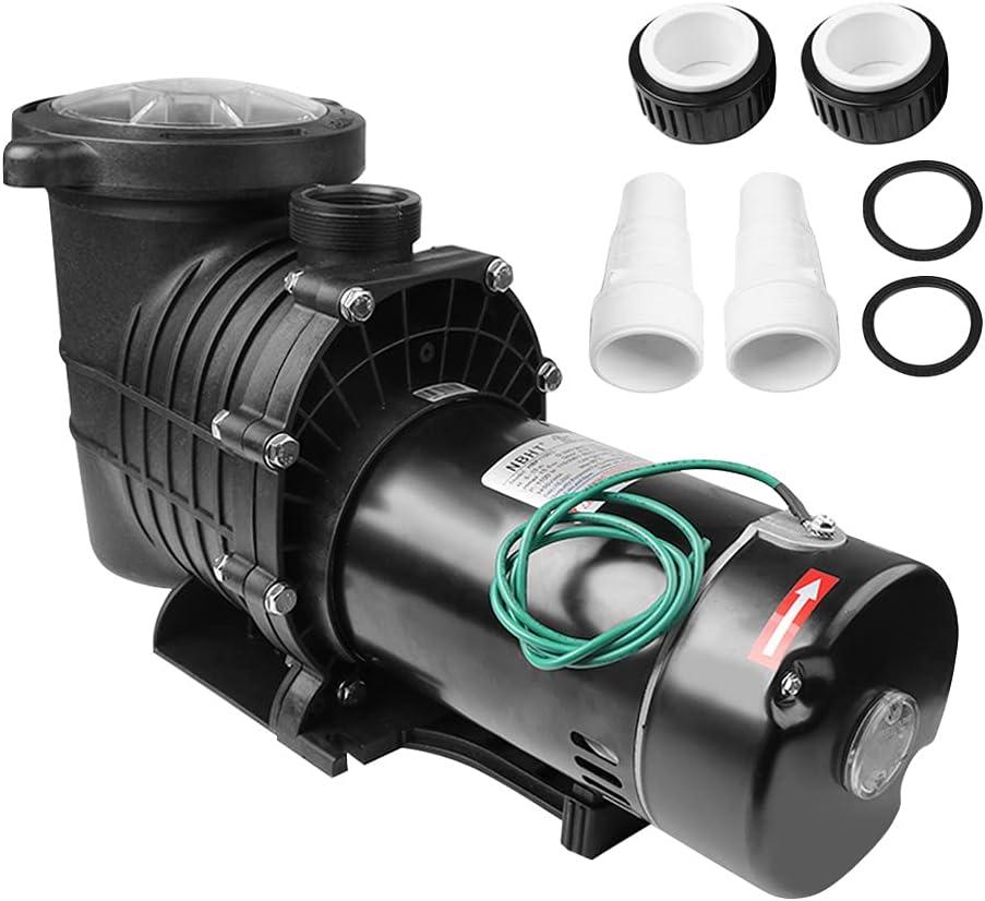 2.0 HP Self Primming Pool Pump 6800 GPH, Single Speed In/Above Ground Swimming Pool Pump Dual voltage with Strainer Basket