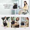 GOLF SUPAGS Convertible Laptop Backpack for Women Casual Daypack Notebook Tote Bag for Work College Travel Leisure (Black & White)