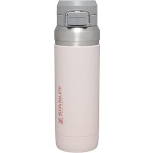 Stanley Quick Flip GO Water Bottle 36 oz | Push Button Lid | Leakproof and Packable for Travel and Sports | Insulated Stainless Steel | BPA-Free | Rose Quartz