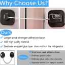YEYA Upgraded Refrigerator Door Lock with Combination for Adults, Lock for Fridge, Freezer, File Cabinets, Desk Drawers, Locker, Child Safety Latch, Easy Install No Drilling 1 Pack