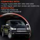 Headlights Parking Lights Compatible with 2000-2004 Toyota Tundra White Head Lights Lamp Replacement for TO2530135 TO2531135