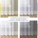 NICETOWN White Sheer Curtains 84 inches Long - Home Decoration Grommet Airy & Lightweight Elegant Window Treatments with Light Filtering for Bedroom/Living Room (2 Panels, W54 x L84)